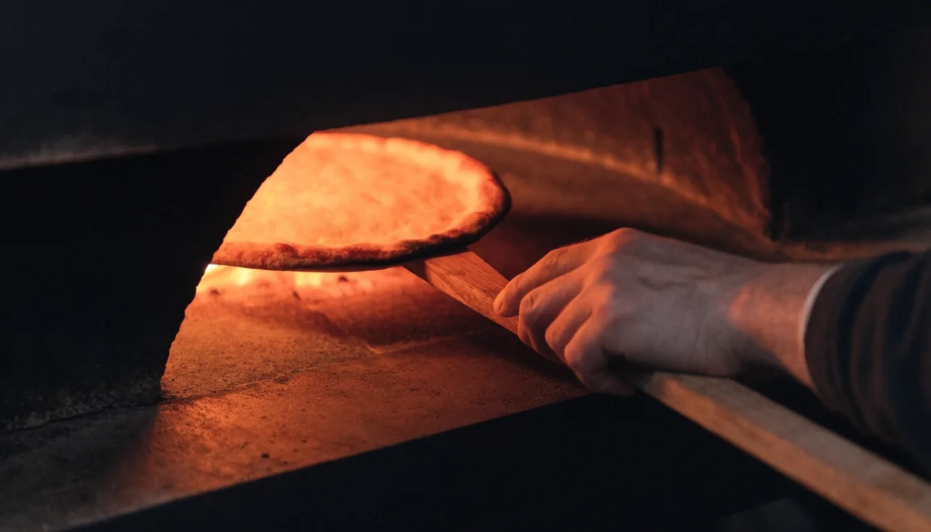 Intense heat inside a coal-fired oven mouth